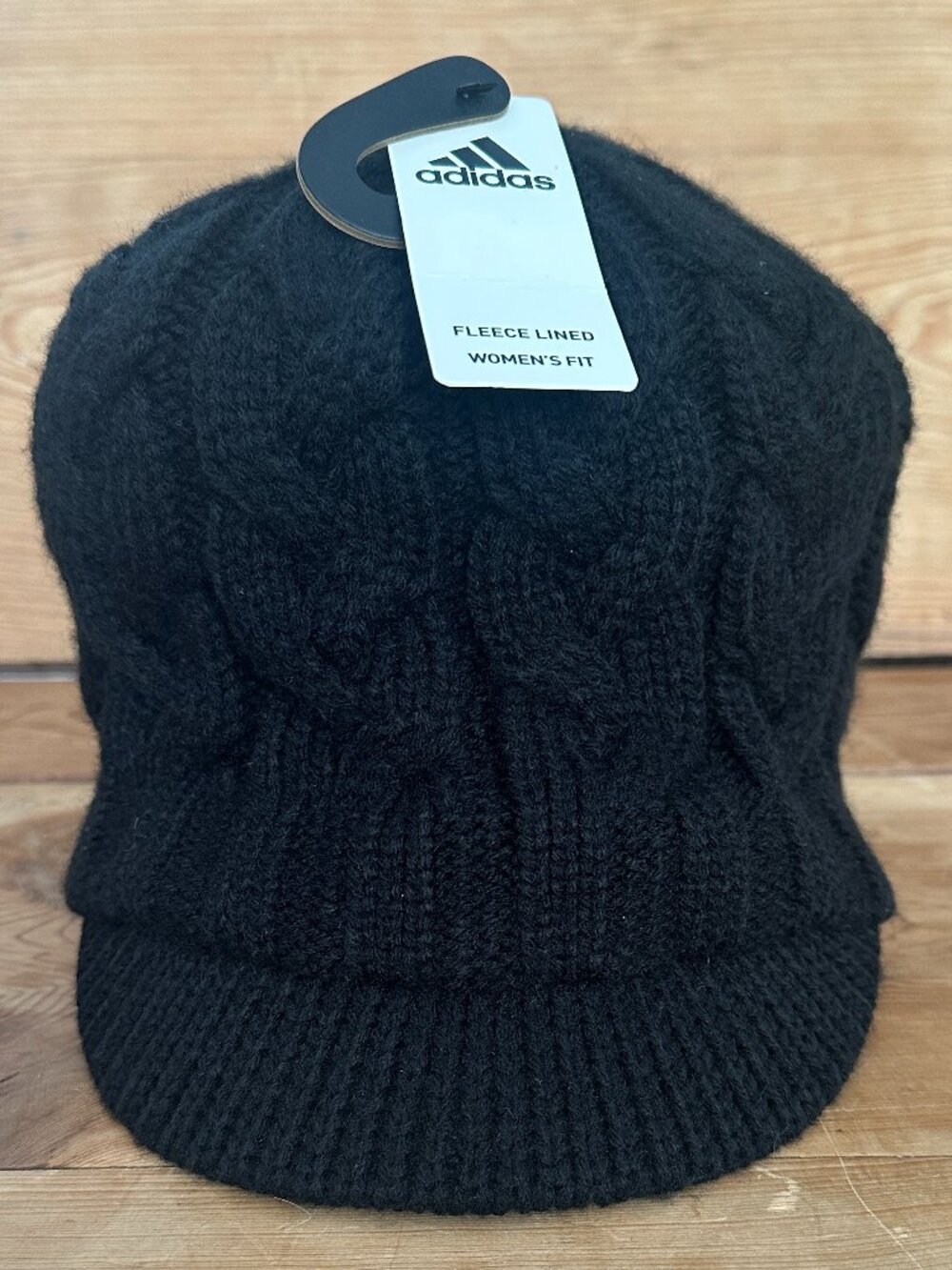 ⭐ADIDAS CRYSTAL BRIMMER WINTER HAT/BEANIE in Black, size OS - NWT⭐